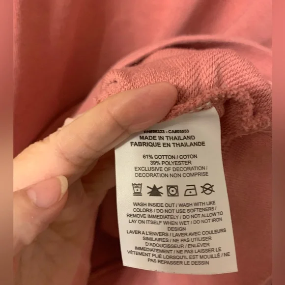 Nike pink sweatshirt medium cropped top - Picture 6 of 9